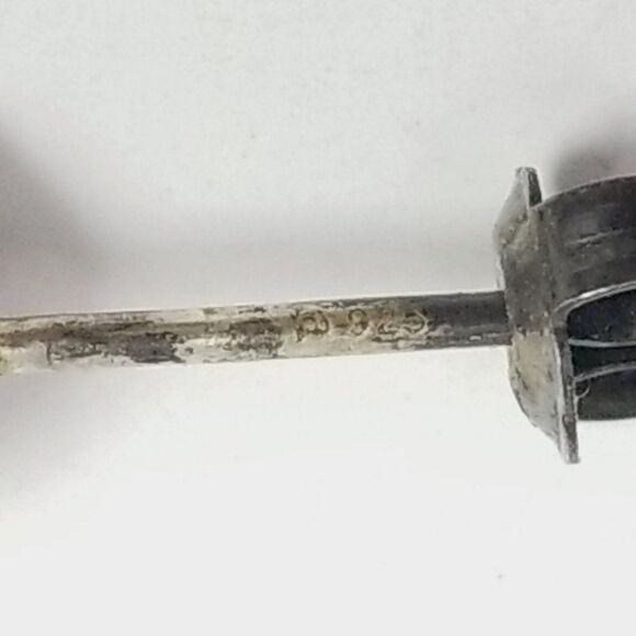 Vintage Sterling Silver Knot Stud Earrings, Tarnished, Classic Unisex Design - Picture 3 of 7